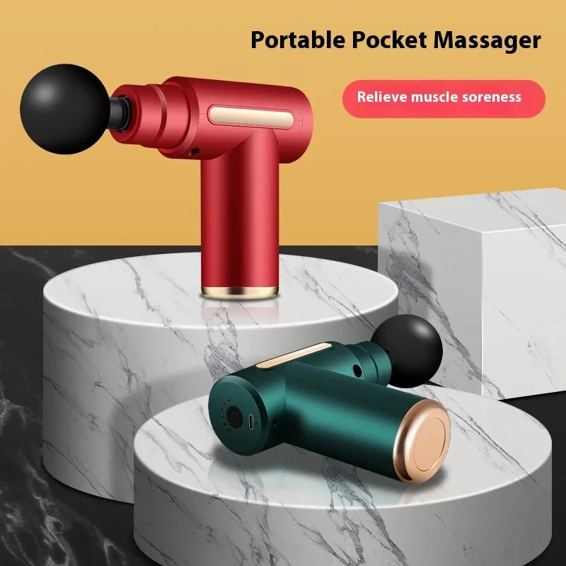 New Upgraded Portable Massage Gun Rechargeable Deep Tissue Muscle Massager For Neck Back Full Body Relaxation Ideal Holiday Gift