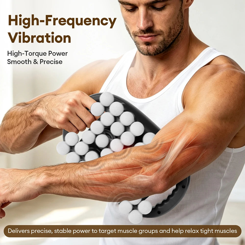 42 Heads Fascia Gun 9 Modes 99 Gear High Frequency Vibration Wireless Deep Tissue Massager Neck Shoulder Thigh Fascia masajeador